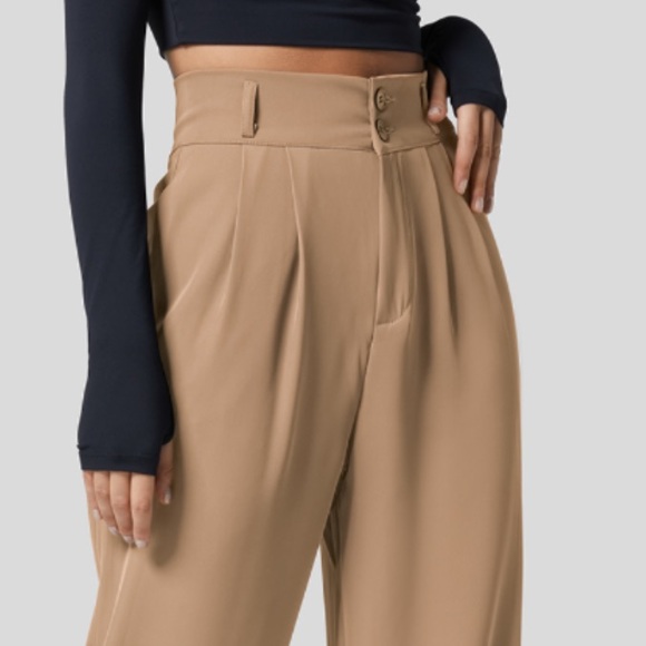 HALARA Pants - LAST DAY HALARA Soft Blush Wide-Leg WORK OFFICE DRESS Trousers